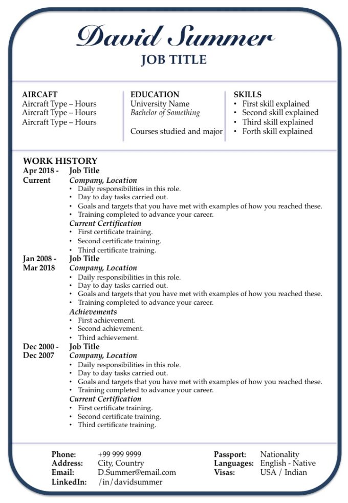 Resume template 1